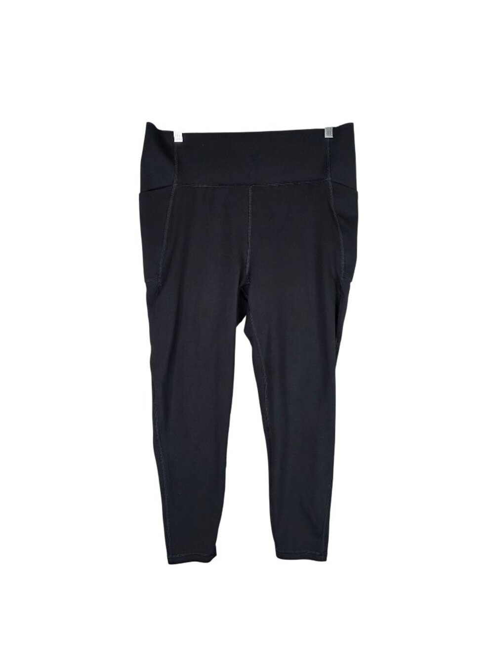 Womens GapFit Black Hi Waist Leggings Polyester Blend Stretch Activewear Size XL